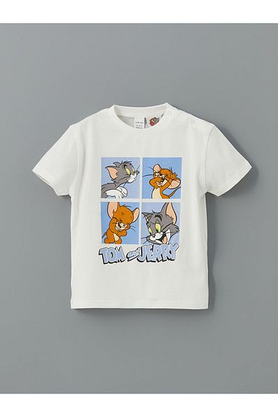 LC Waikiki Tom and Jerry Printed Baby Boy Shorts Pajama Set