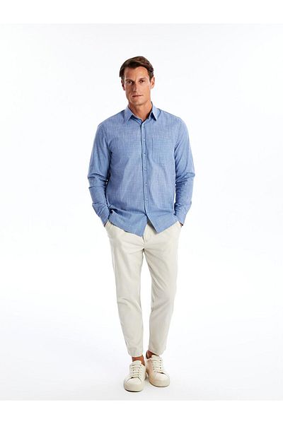 LC Waikiki Regular Fit Blue Men's Shirt Eg133