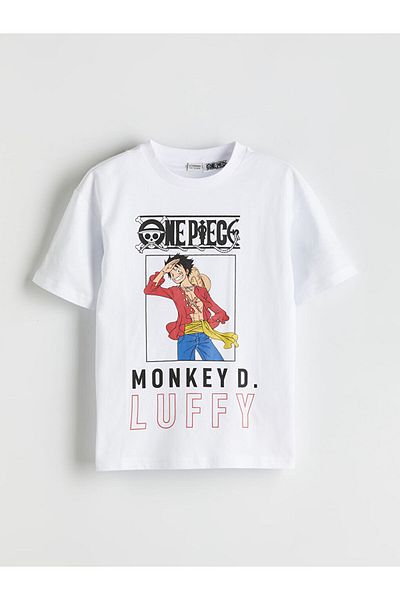 LC Waikiki Tricou pentru băiat, cu decolteu, cu imprimeu dintr-o bucată, sezon nou - S5H257Z4