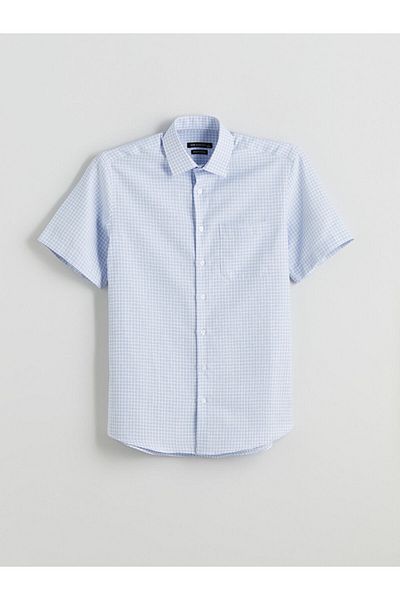 LC Waikiki Regular Fit Short Sleeve Plaid Men's Shirt