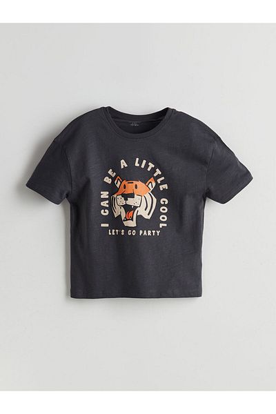 LC Waikiki New Season Crew Neck Tiger Printed Men's T-Shirt - S5G365Z1
