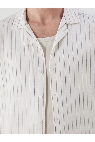 LC Waikiki Regular Fit Short Sleeve Striped Men's Shirt