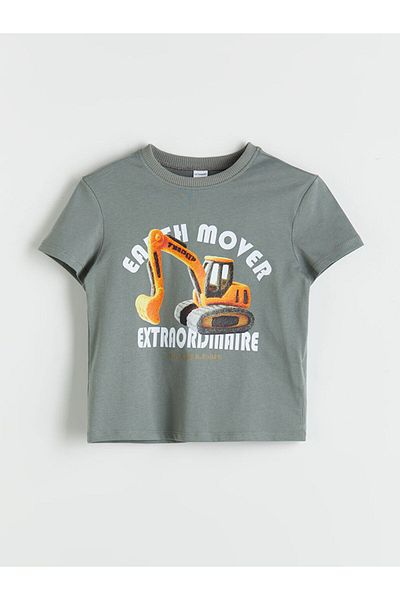LC Waikiki New Season Crew Neck Printed Boys' T-Shirt - S5Pl43Z1