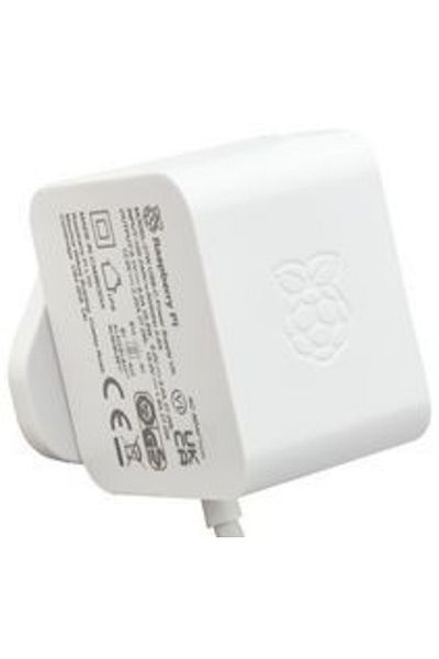 ROBOFUN SBC, RPI 5-Accessories, 27W USB-C Power supply unit, White, US