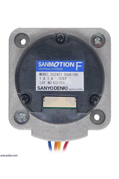 Sanyo Pancake Stepper Motor with Encoder: Bipolar, 200 Steps/Rev, 42×24.5mm, 3.5V, 1 A/Phase, 4000 CPR