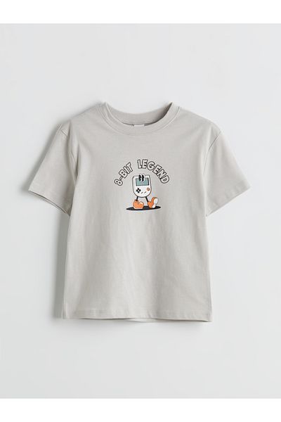 LC Waikiki Crew Neck Printed Boy's T-Shirt