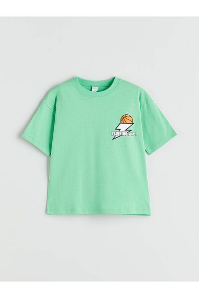 LC Waikiki Crew Neck Printed Boy's T-Shirt