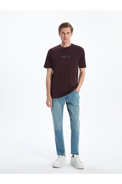 LC Waikiki Crew Neck Printed Combed Cotton Men's T-Shirt