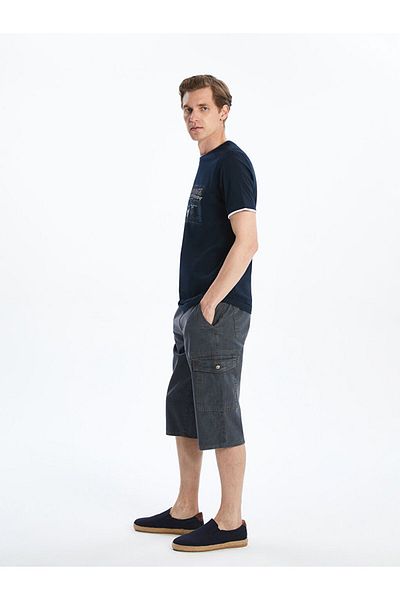 LC Waikiki Jeans Gray Standard Fit Men's Jean Shorts