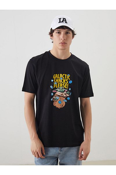 LC Waikiki Crew Neck Star Wars Printed Combed Cotton Men's T-Shirt