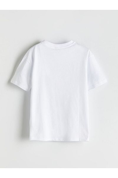 LC Waikiki Tricou pentru băiat, cu decolteu, cu imprimeu dintr-o bucată, sezon nou - S5H257Z4