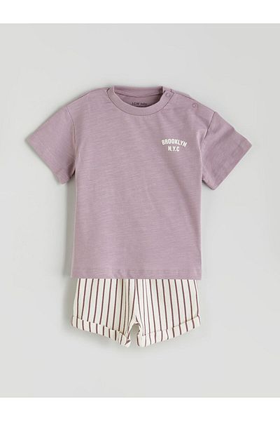 LC Waikiki Printed Baby Boy T-Shirt and Shorts 2-Pack