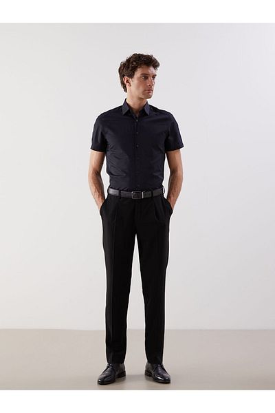 LC Waikiki Slim Fit Short Sleeve Gabardine Men's Shirt