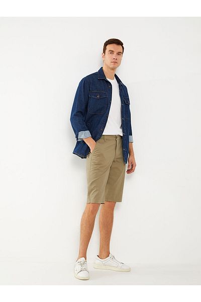 LC Waikiki Lcw Comfortable Fit Gabardine Men's Bermuda Shorts Fashion