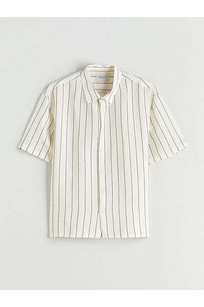 LC Waikiki Comfortable Fit Short Sleeve Striped Men's Shirt