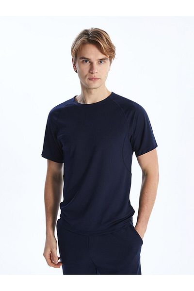 LC Waikiki Navy Blue Fit Comfort Fit Crew Neck Sportsman Short Sleeve T-Shirt Bul01