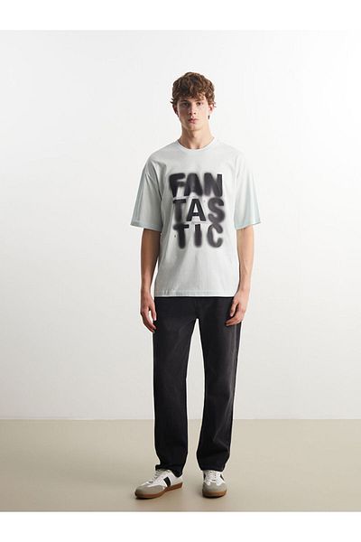 LC Waikiki Crew Neck Printed Combed Cotton Men's T-Shirt