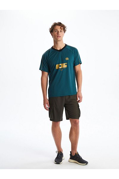 LC Waikiki V-Neck Printed Men's Sports T-Shirt