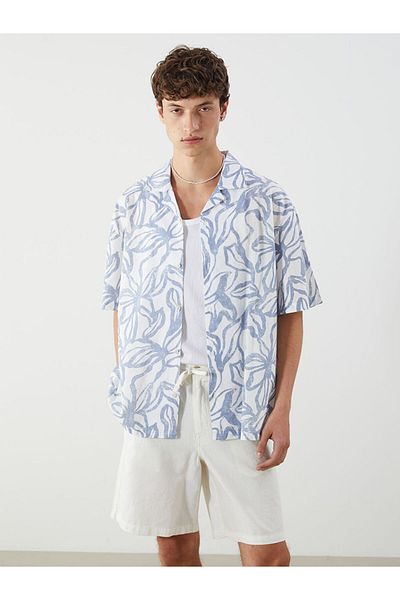 LC Waikiki Comfortable Fit Short Sleeve Patterned Men's Shirt