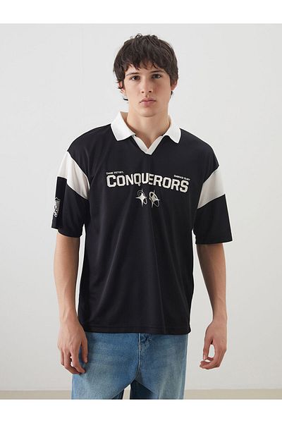 LC Waikiki Polo Collar Printed Men's T-Shirt