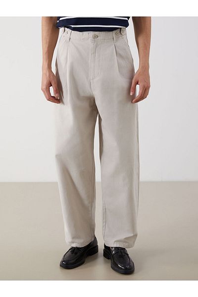 LC Waikiki Standard Fit Gabardine Men's Pleated Trousers
