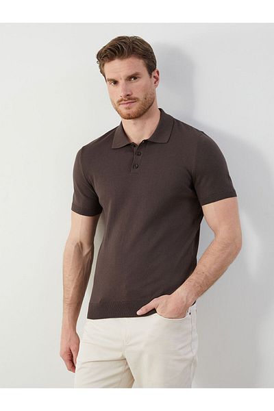 LC Waikiki Polo Neck Short Sleeve Men's Knitwear Sweater