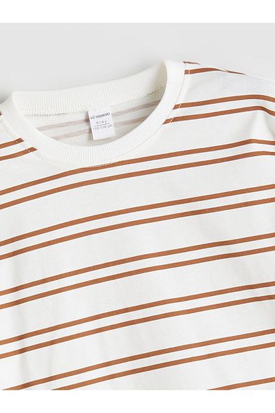LC Waikiki New Season Crew Neck Striped Boys T-Shirt - S5Qj22Z1