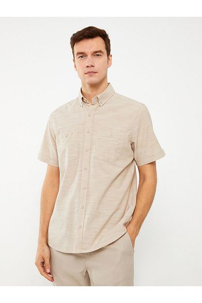 LC Waikiki Regular Fit Short Sleeve Poplin Men's Shirt