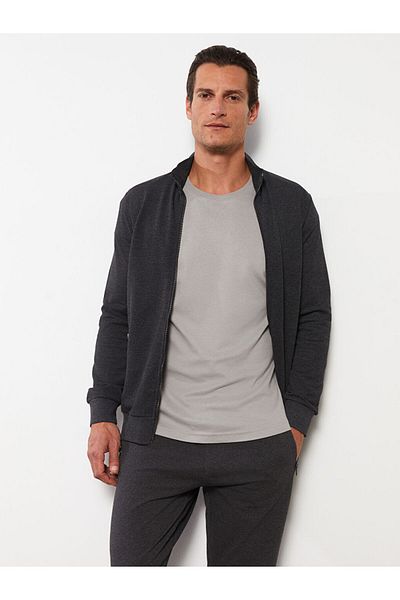 LC Waikiki Stand Collar Long Sleeve Men's Sports Cardigan