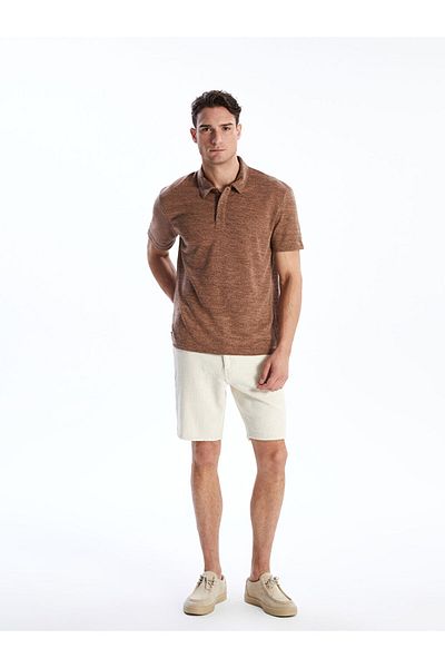 LC Waikiki Polo Neck Men's Textured T-Shirt