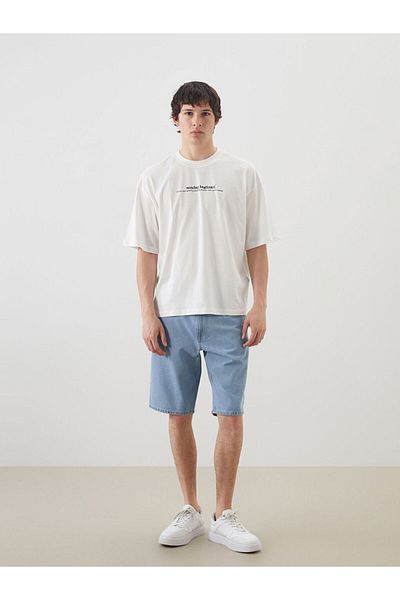 LC Waikiki Crew Neck Printed Combed Cotton Men's T-Shirt