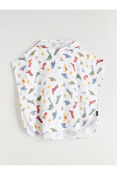 LC Waikiki Hooded Printed Girl's Muslin Towel