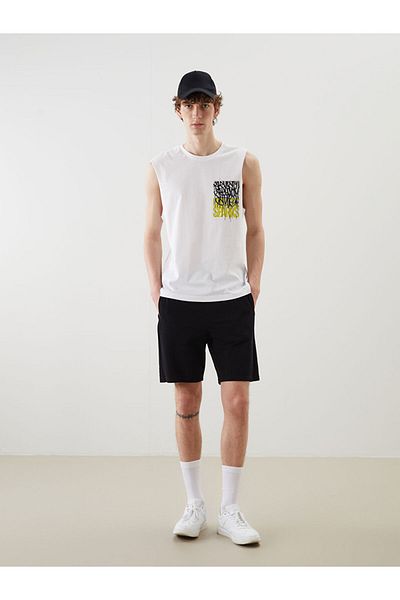 LC Waikiki Ανδρικό αμάνικο μπλουζάκι με στάμπα New Season Crew Neck - S5IL64Z8