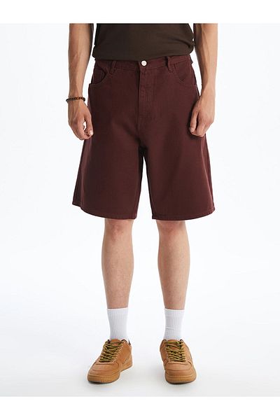 LC Waikiki Brown Comfortable Fit Gabardine Men's Shorts