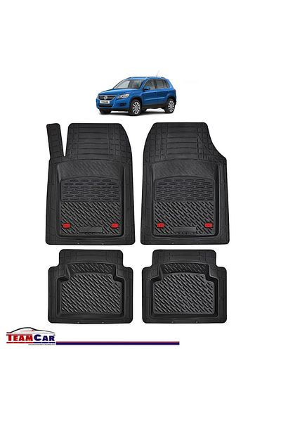 TEAMCAR ® Car Mats Tray Type Compatible with Volkswagen Tiguan AD1 SUV (2007–2016)