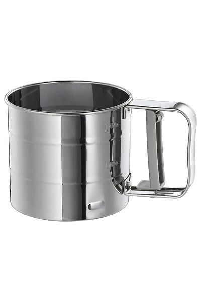 IKEA Quality Stainless Steel Latched Flour Sieve Diameter 10.5 cm Ikea Round Flour Sieving Apparatus Metal Sieve