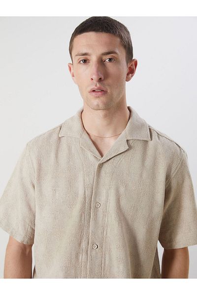 LC Waikiki Regular Fit Short Sleeve Dobby Men's Shirt