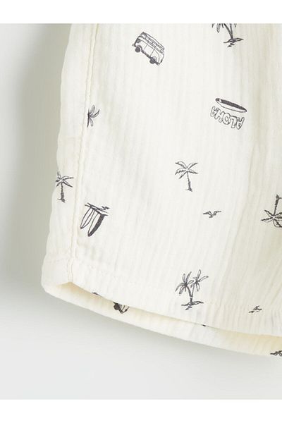 LC Waikiki Printed Boys' Shorts with Elastic Waist