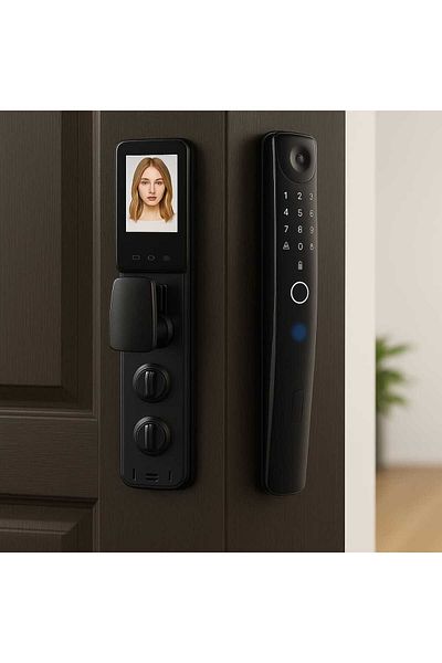 New Trend Smart lock with fingerprint and camera for wooden door