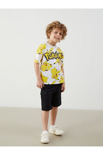 LC Waikiki Crew Neck Pokemon Printed Boys' T-Shirt