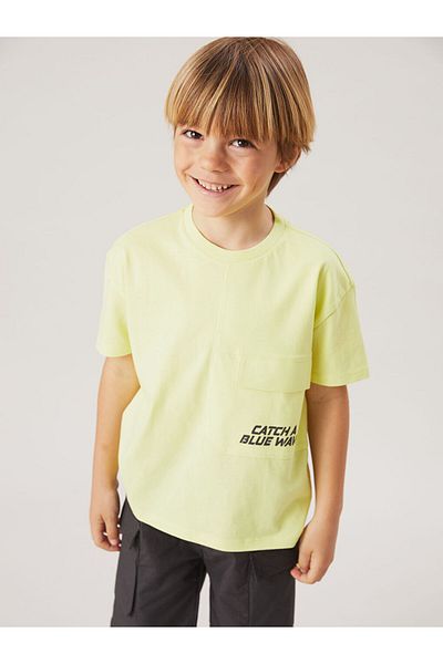 LC Waikiki Crew Neck Text Printed Boys' T-Shirt