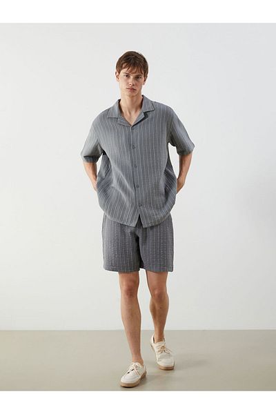 LC Waikiki New Season Comfortable Fit Muslin Men's Sort - S5Qg78Z8