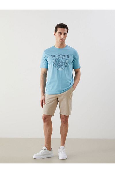 LC Waikiki Crew Neck Printed Combed Cotton Men's T-Shirt