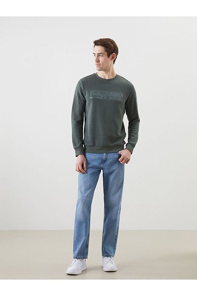 LC Waikiki Crew Neck Long Sleeve Printed Men's Sweatshirt