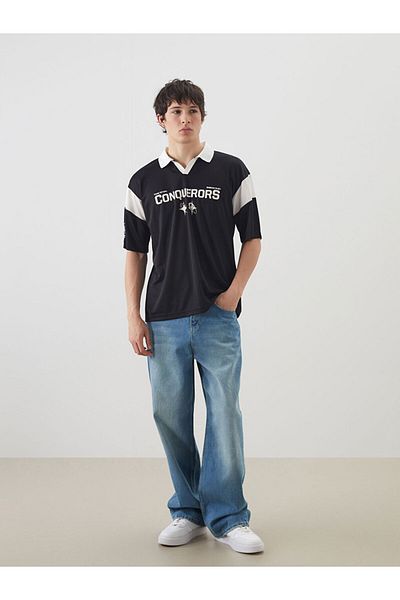 LC Waikiki Polo Collar Printed Men's T-Shirt