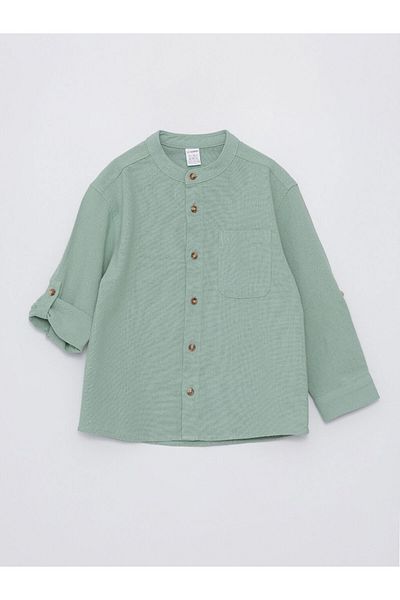 LC Waikiki Collar Long Sleeve Basic Baby Boy Shirt