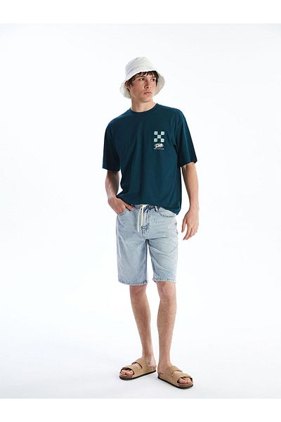 LC Waikiki Jeans Indigo Standard Fit Men's Jean Shorts
