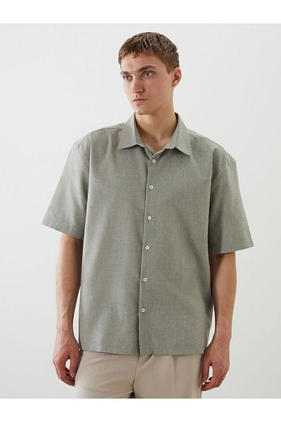LC Waikiki Regular Fit Short Sleeve Dobby Men's Shirt