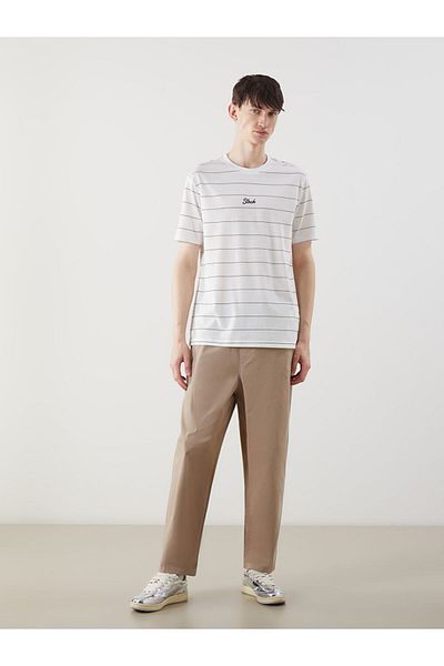 LC Waikiki Crew Neck Striped Combed Cotton Men's T-Shirt