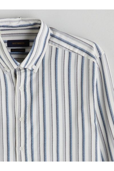 LC Waikiki Regular Fit Long Sleeve Striped Men's Shirt